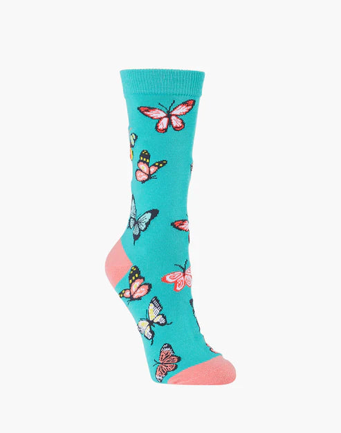 Flutters Women's Bamboo Crew Socks - The Sockery