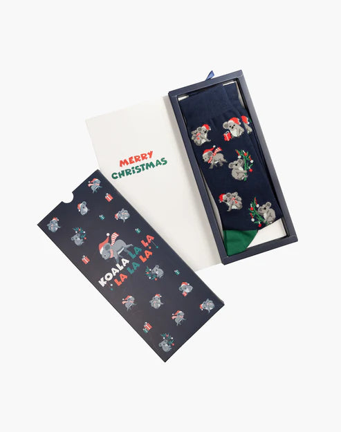 Men's Xmas Koala Sock Card - The Sockery