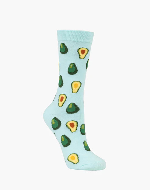 Avocados Women's Bamboo Crew Socks - The Sockery