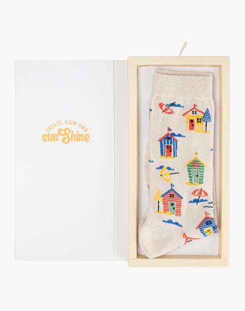 Beach Houses Women's Sock Card - The Sockery