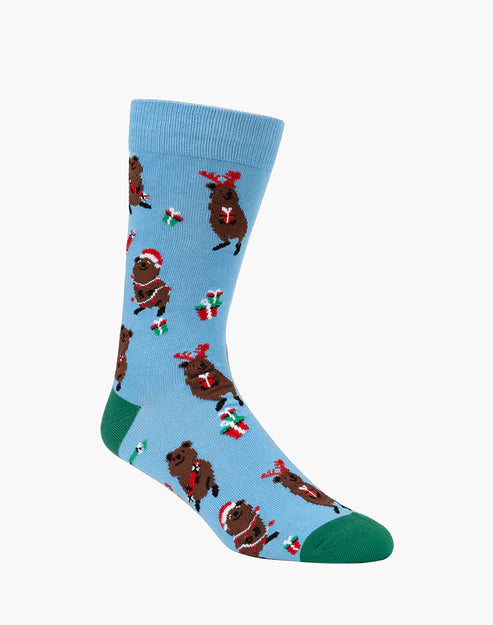 Festive Quokka Men's Bamboo Crew Socks - The Sockery