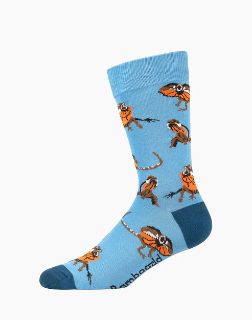 Frill Neck Lizzards Men's Bamboo Socks - The Sockery