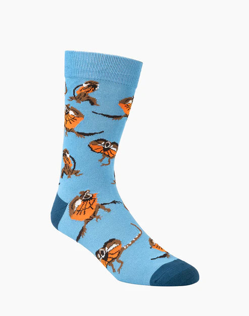 Frill Neck Lizzards Men's Bamboo Socks - The Sockery