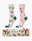 Aussie Chrissy Women's Crew Socks - Xmas Cracker Gift Set 2 Pack