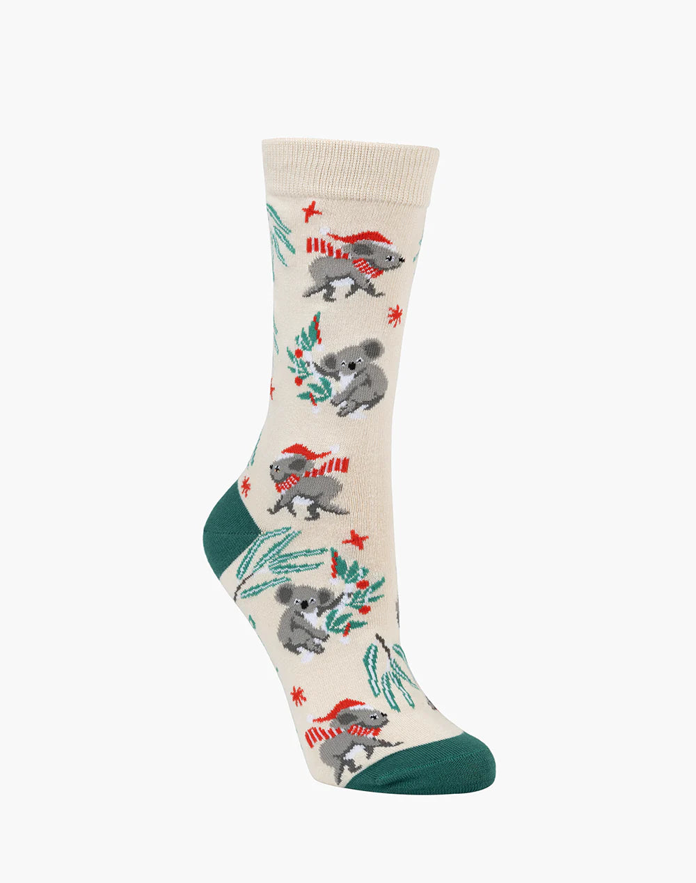 Chrissy Gumleaf Koala Women's Bamboo Crew Socks - The Sockery