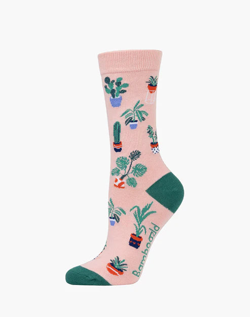 Pot Plants Women's Bamboo Crew Socks - The Sockery