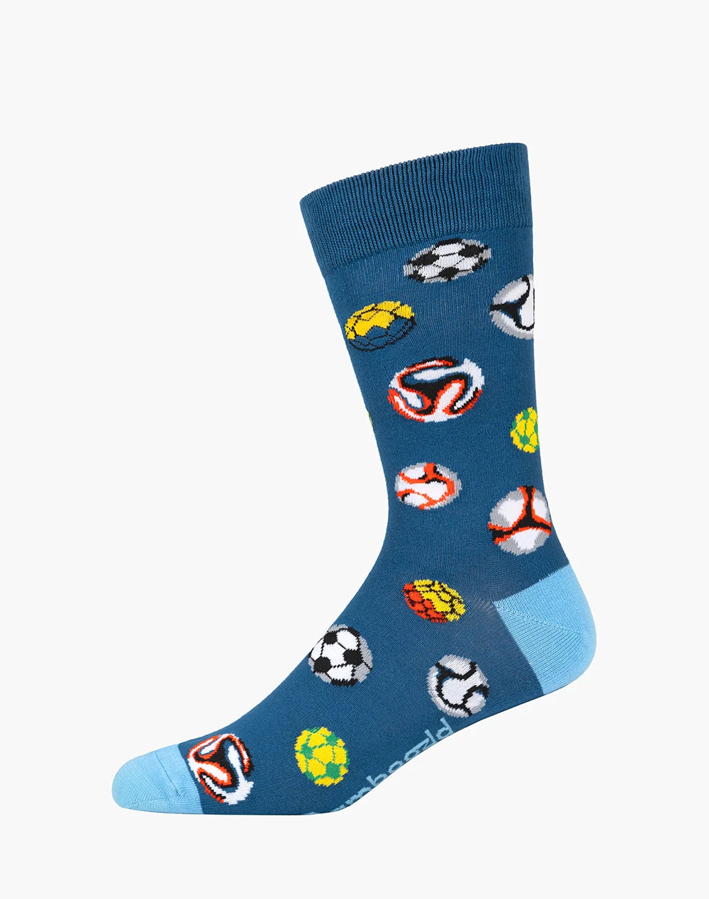 Soccer Balls Men's Bamboo Crew Socks