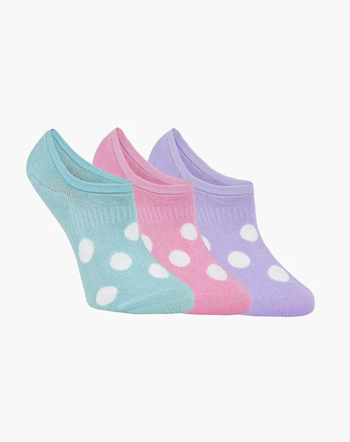 Spots Women's No Show Bamboo Socks - 3 Pack