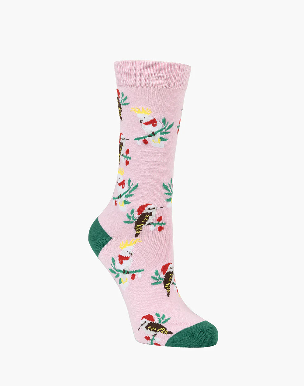 Aussie Xmas Birds Women's Bamboo Crew Socks - The Sockery