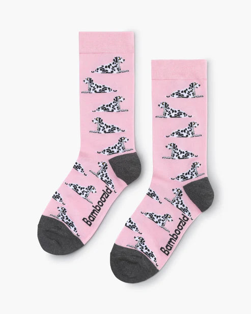 Dalmatian Women's Bamboo Crew Socks