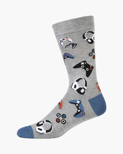 Gamer Men's Bamboo Crew Socks