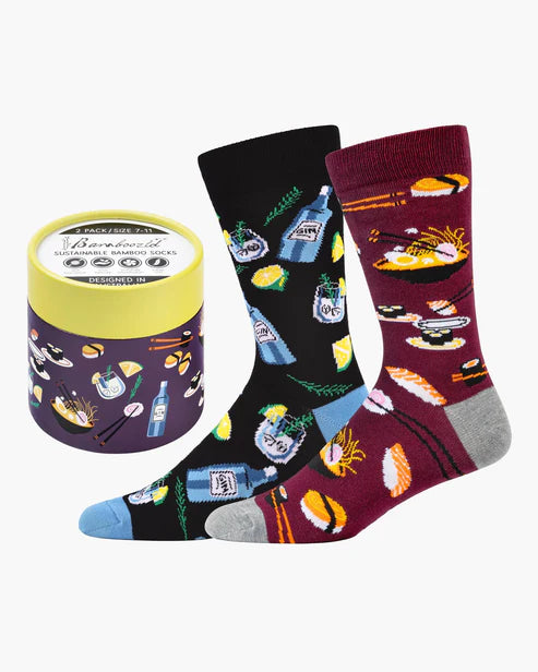 Friday Date Night Men's Crew Socks - Gift Can 2 Pack