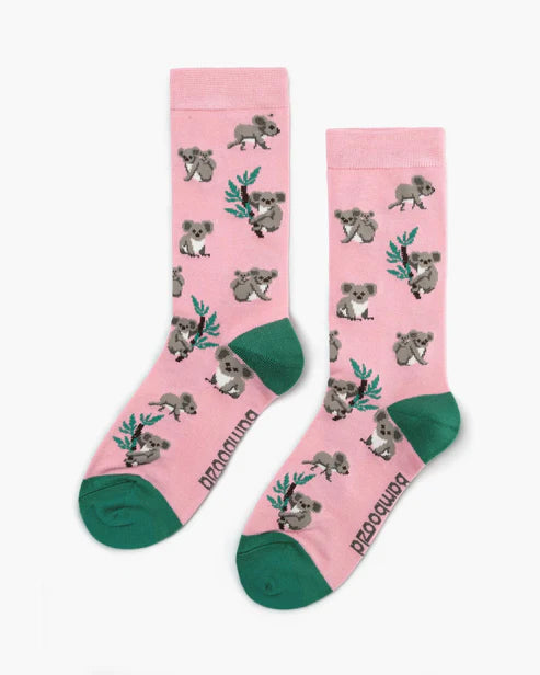 Chrissy Koala & Wombat Women's Crew Socks - Boxed Gift Set 2 Pack