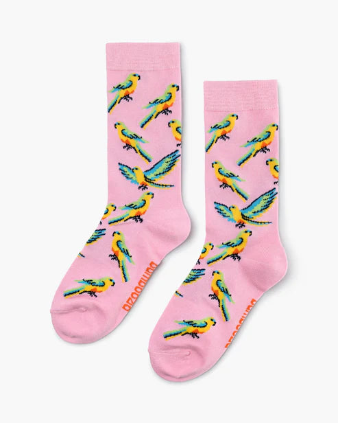 Orange Bellied Parrot Women's Bamboo Crew Socks