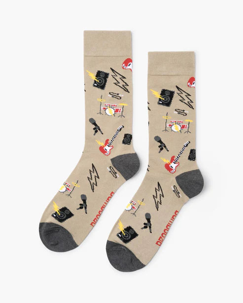 Rock Band Men's Bamboo Crew Socks