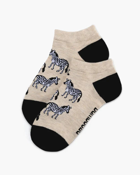 Zebra Women's Bamboo Ankle Socks