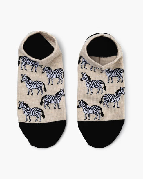 Zebra Women's Bamboo Ankle Socks