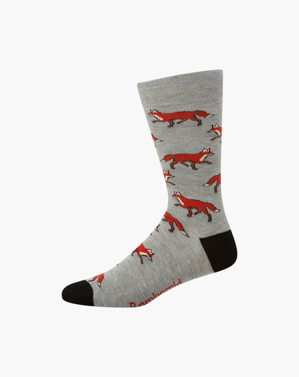The Fox Men's Bamboo Crew Socks in Grey - The Sockery