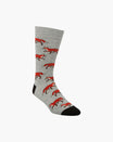 The Fox Men's Bamboo Crew Socks in Grey - The Sockery