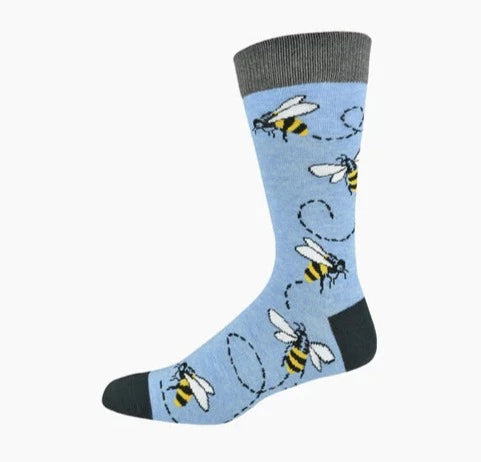 Buzzing Bee Men's Bamboo Crew Socks - The Sockery