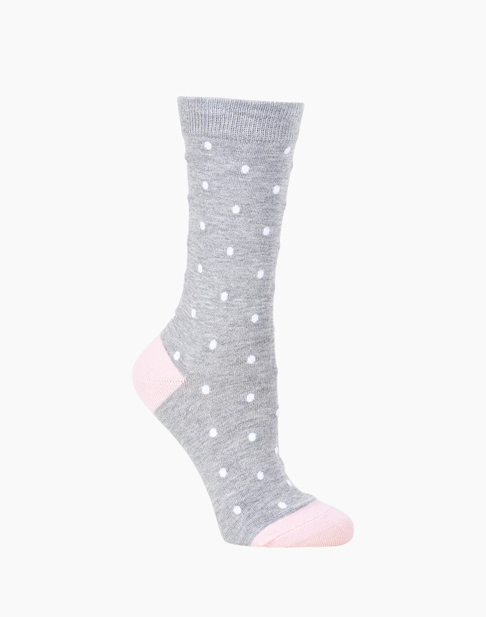 Dots on Grey Women's Bamboo Crew Socks - The Sockery