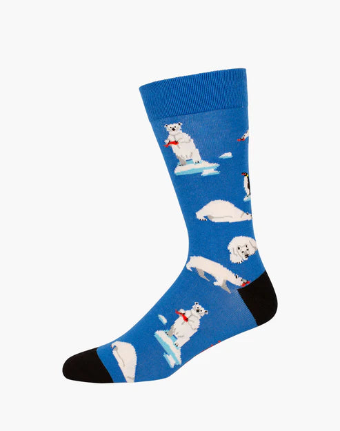 Polar Bears Men's Bamboo Socks