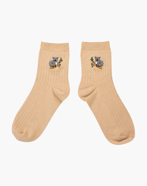 Koala Women's Bamboo Quarter Socks - The Sockery