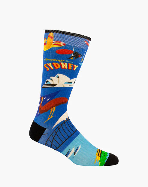 Greetings from Sydney Men's Bamboo Socks - The Sockery