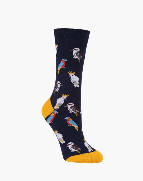 Aussie Birds Women's Bamboo Crew Socks - The Sockery