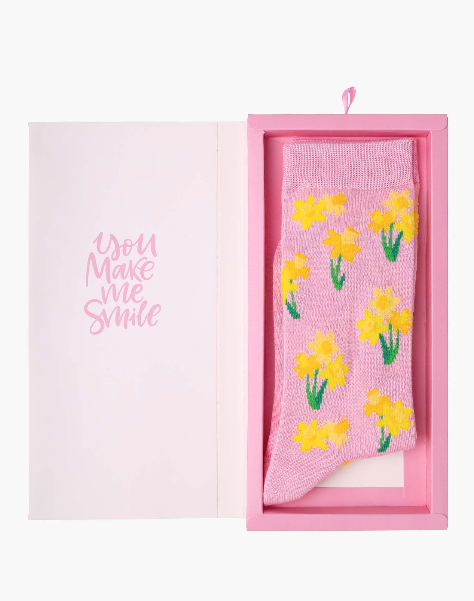 You Make Me Smile Women's Sock Card