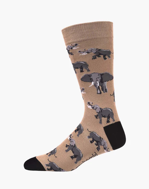 Elephant Men's Bamboo Crew Socks - The Sockery