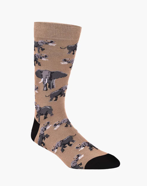 Elephant Men's Bamboo Crew Socks - The Sockery