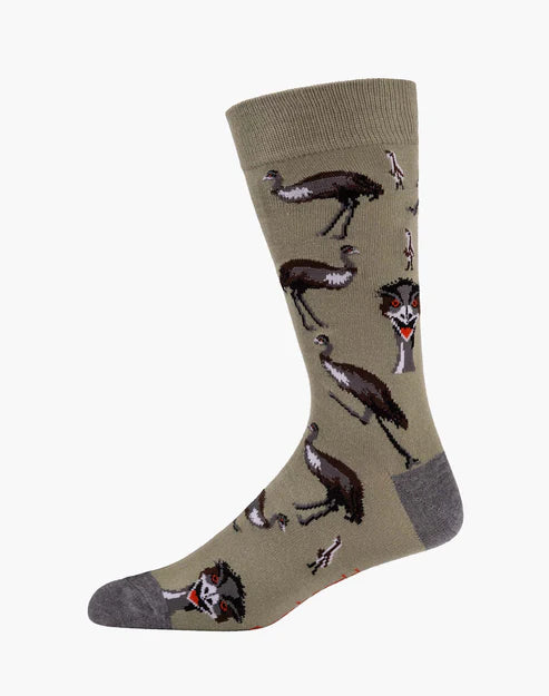 Eddie Emu Men's Bamboo Socks - The Sockery