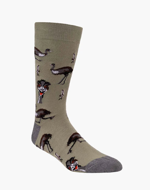 Eddie Emu Men's Bamboo Socks - The Sockery