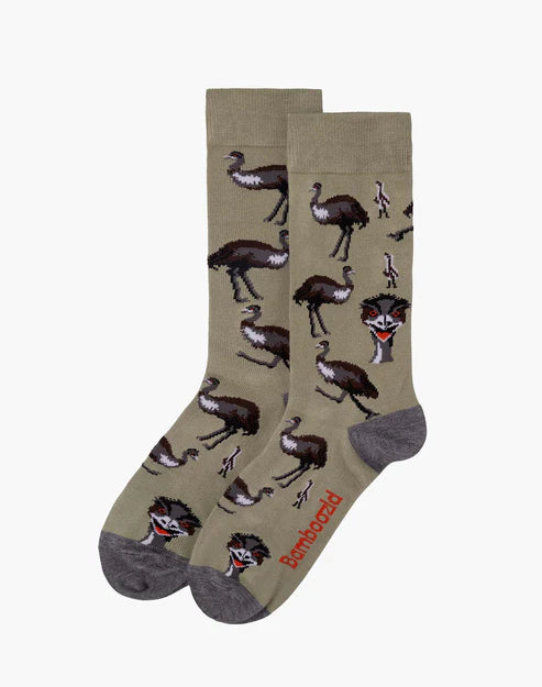 Eddie Emu Men's Bamboo Socks - The Sockery