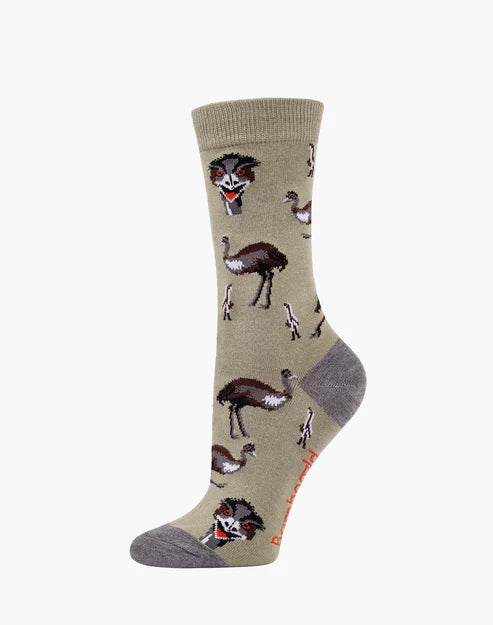 Edwina Emu Women's Bamboo Crew Socks - The Sockery