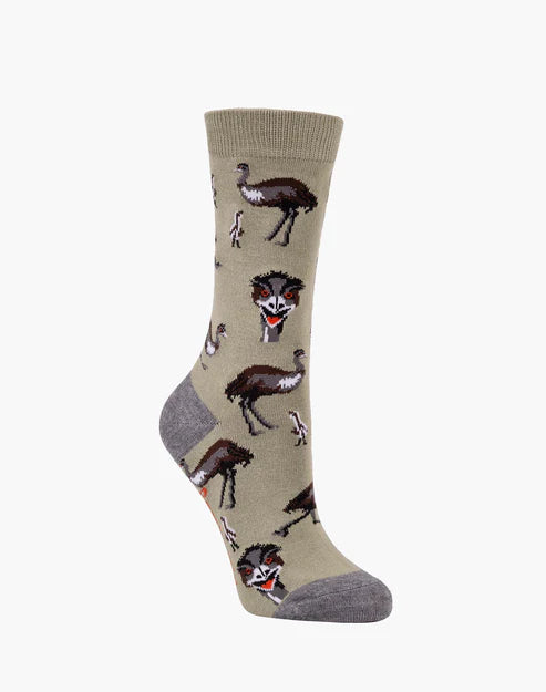 Edwina Emu Women's Bamboo Crew Socks - The Sockery