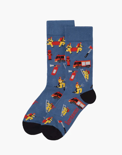 Fire Fighters Men's Bamboo Crew Socks - The Sockery