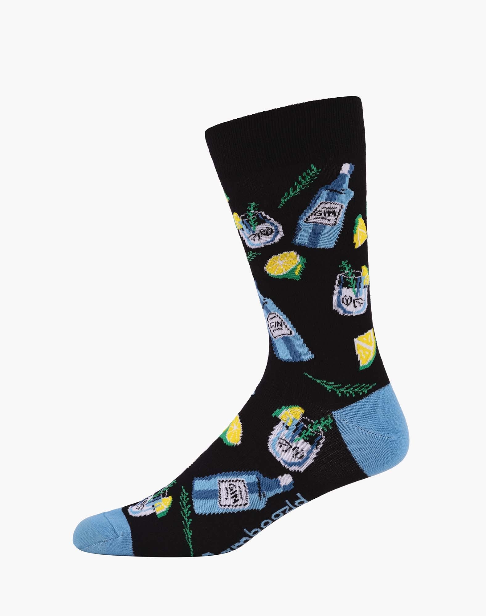 Gin and Tonic Men's Bamboo Crew Sock - The Sockery