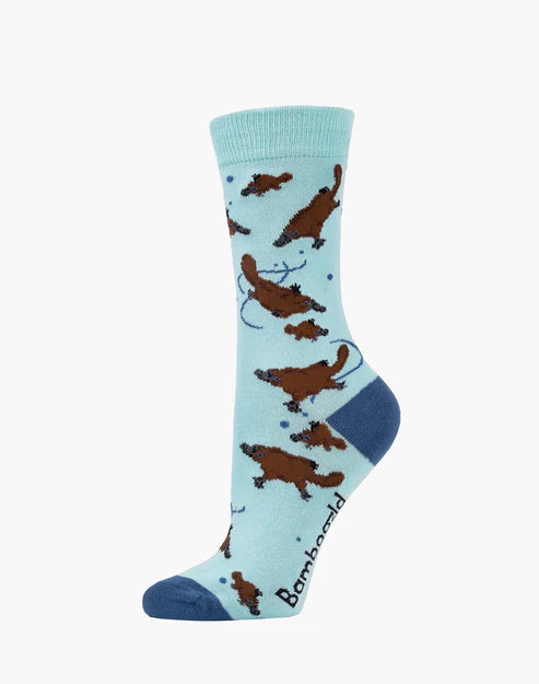 Platypus and Puggle Women's Bamboo Crew Socks - The Sockery