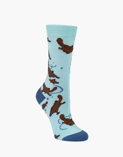 Platypus and Puggle Women's Bamboo Crew Socks - The Sockery