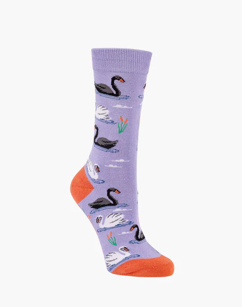 Swans Women's Bamboo Crew Socks - The Sockery