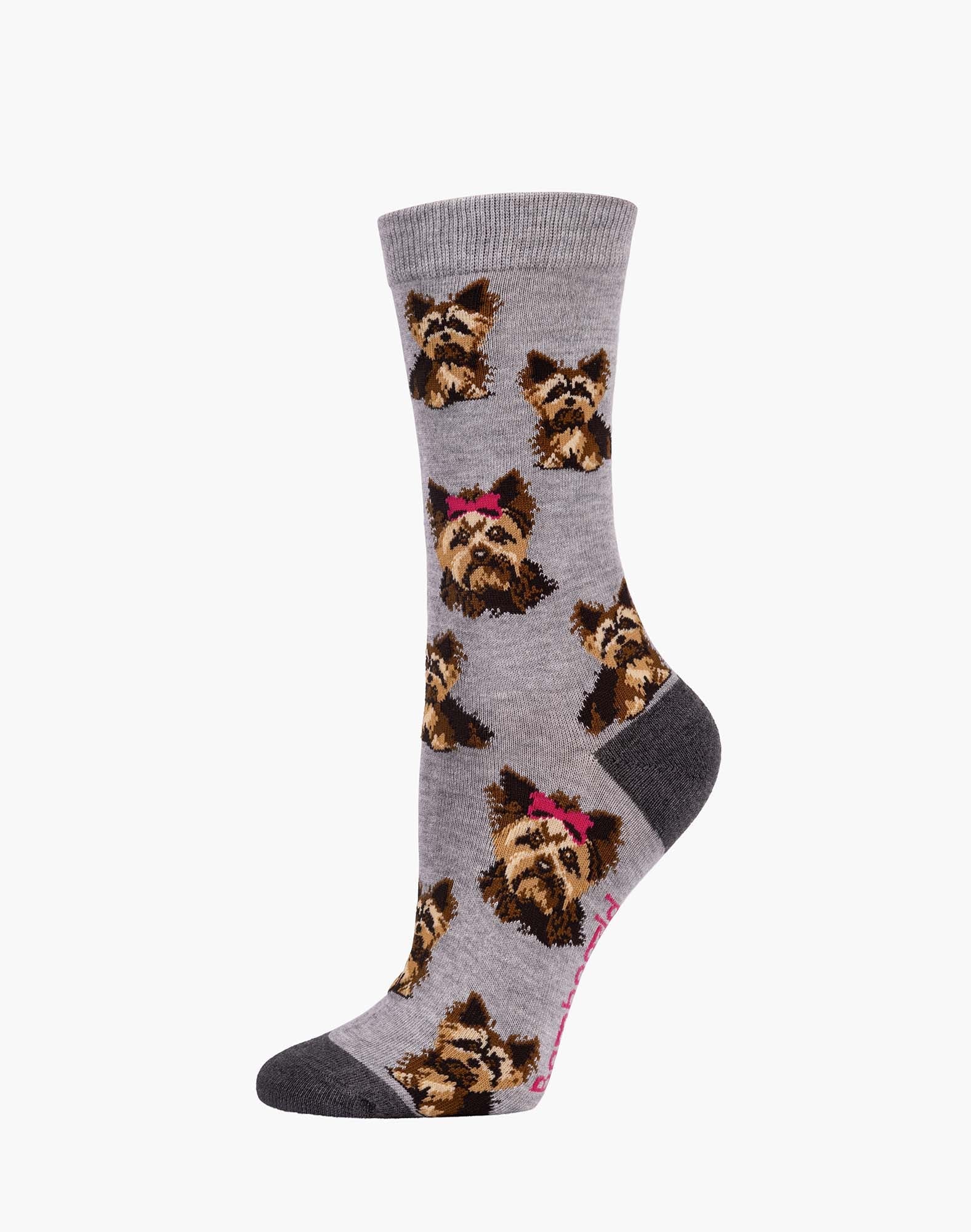 Yorkie Women's Bamboo Crew Socks - The Sockery