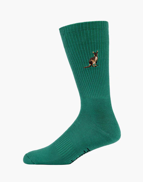 Kangaroo Zoo Conservation Bamboo Crew Socks - The Sockery