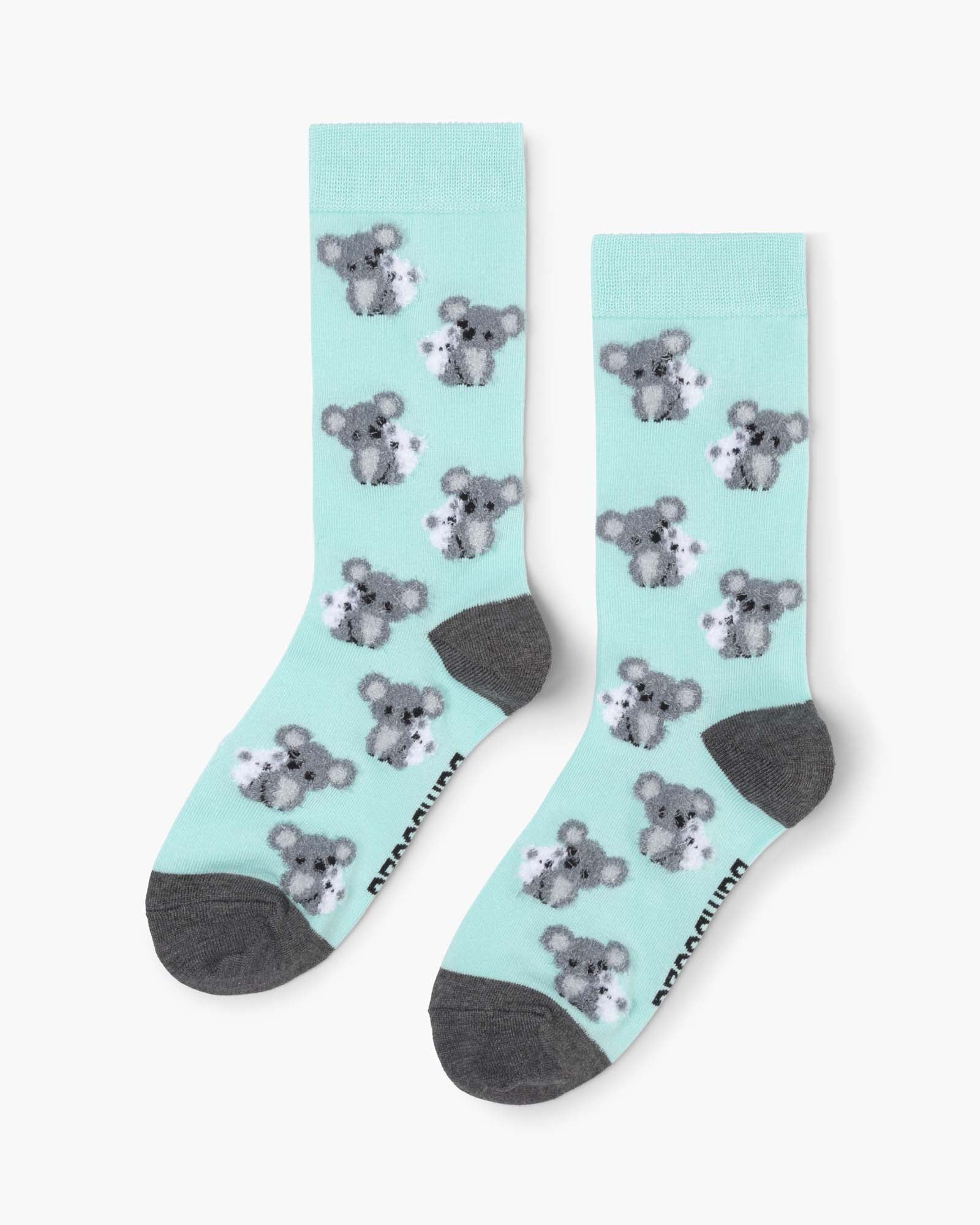 Fluffy Koala and Joey Women's Bamboo Crew Socks