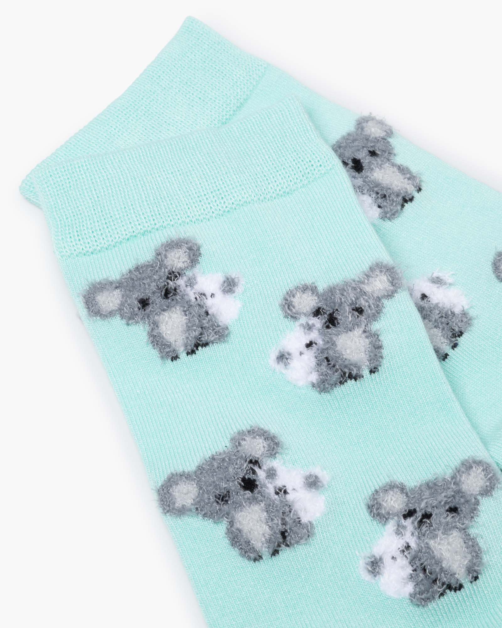 Fluffy Koala and Joey Women's Bamboo Crew Socks