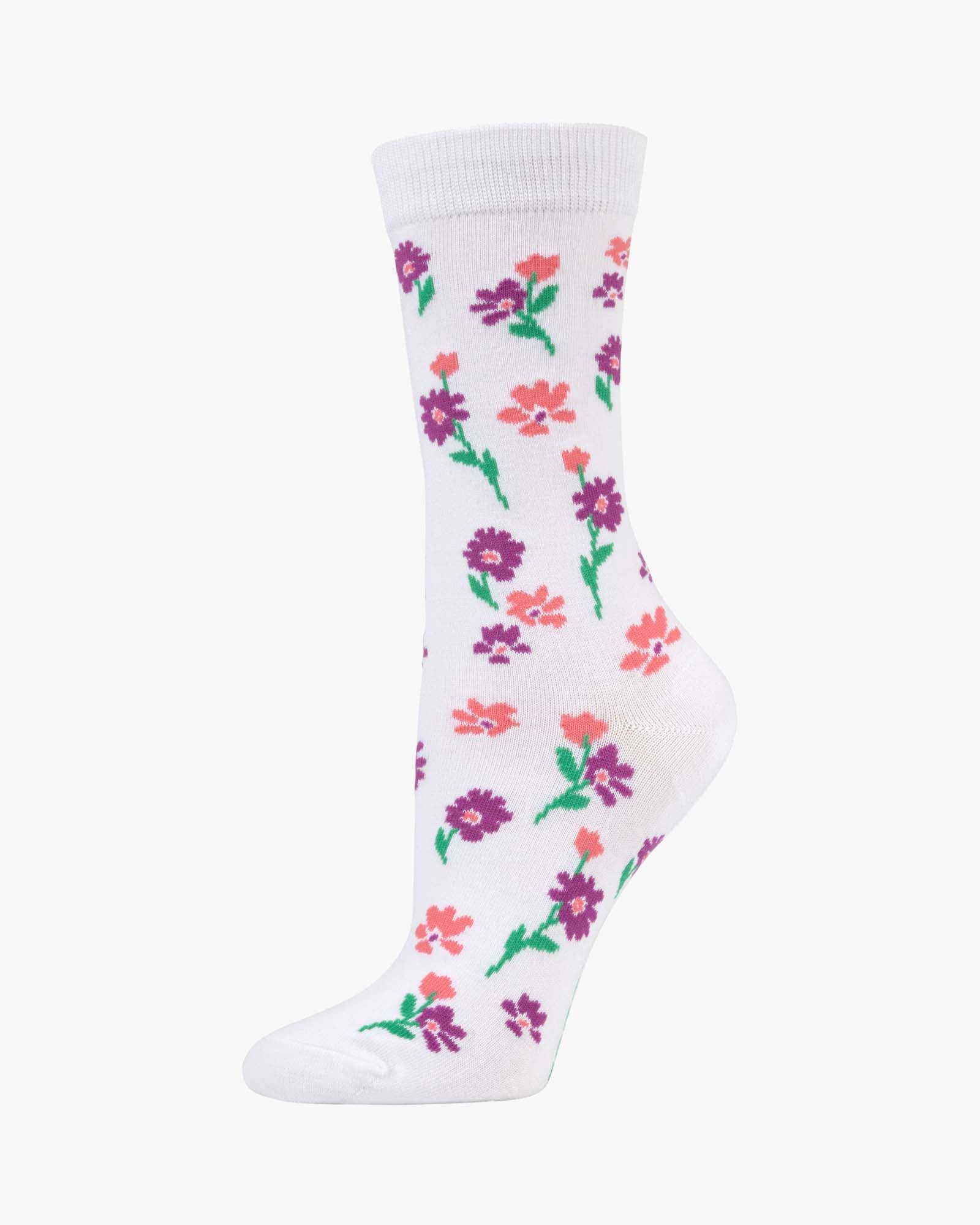 Gerberas Women's Bamboo Crew Socks