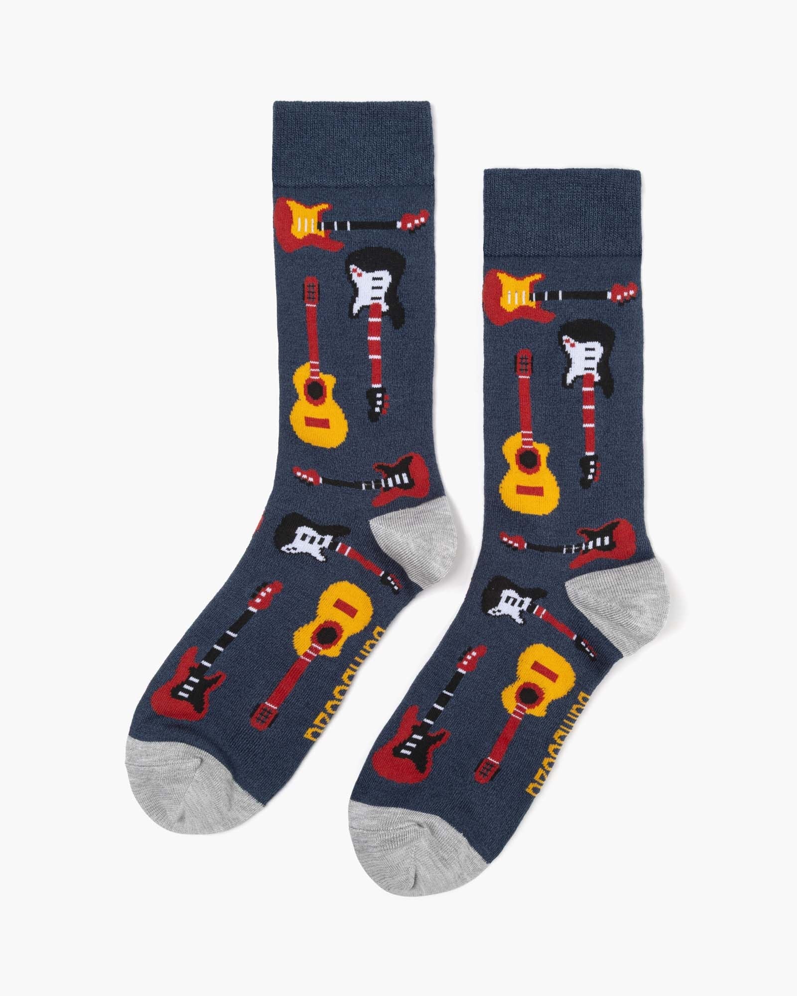 Guitar Men's Bamboo Crew Socks