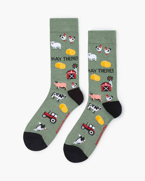 Hay There! Men's Bamboo Crew Socks