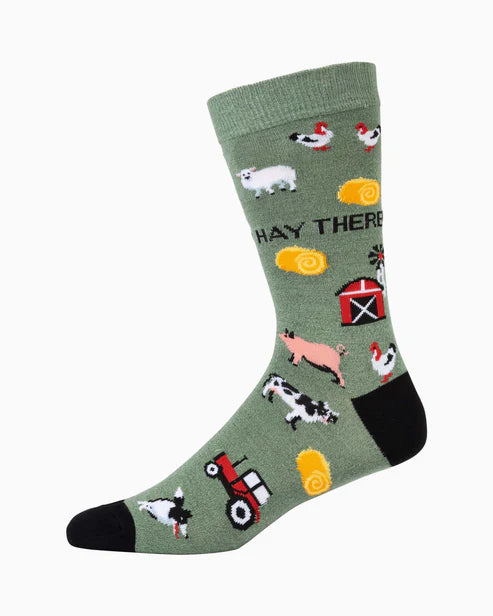 Hay There! Men's Bamboo Crew Socks